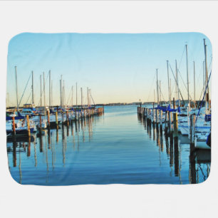Boats At The Marina by Shirley Taylor Stroller Blanket