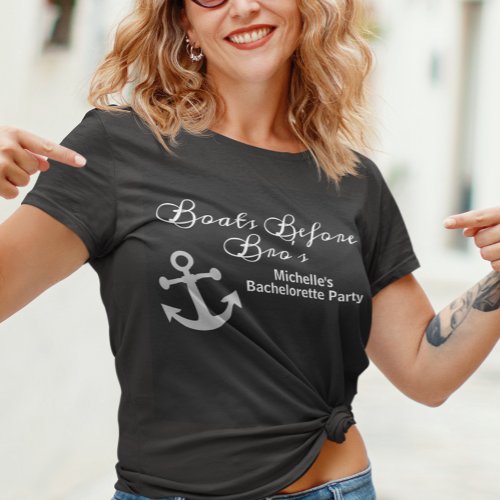 Boats Before Bros Bachelorette Party Cruise  T_Shirt