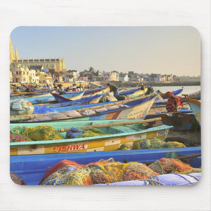 Boats being readied for fishing, The Church of Mouse Pads