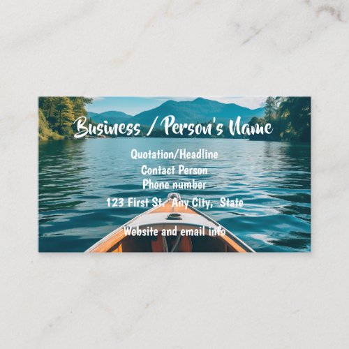 Boats Boating Boater Lesson Sales Rental Custom Business Card