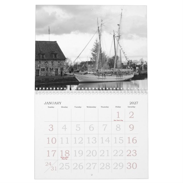 Boats Calendar (Jan 2027)