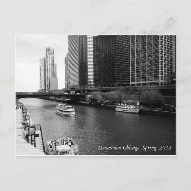 Boats Downtown, Chicago, Spring 2013 Postcard (Front)
