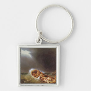 Boats from Dieppe Returning from Fishing Keychain