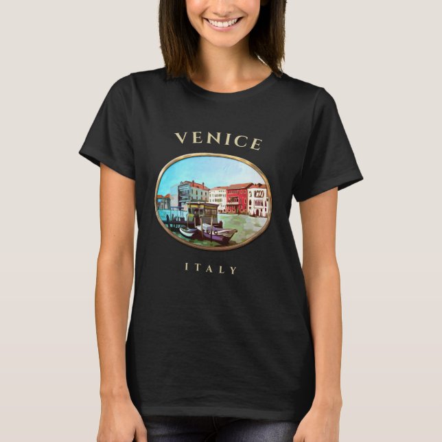 Boats From Venice, Italy T-Shirt (Front)