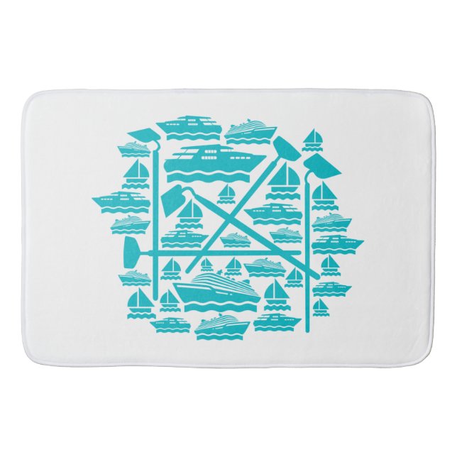 Boats & Hoes Bath Mat (Front)