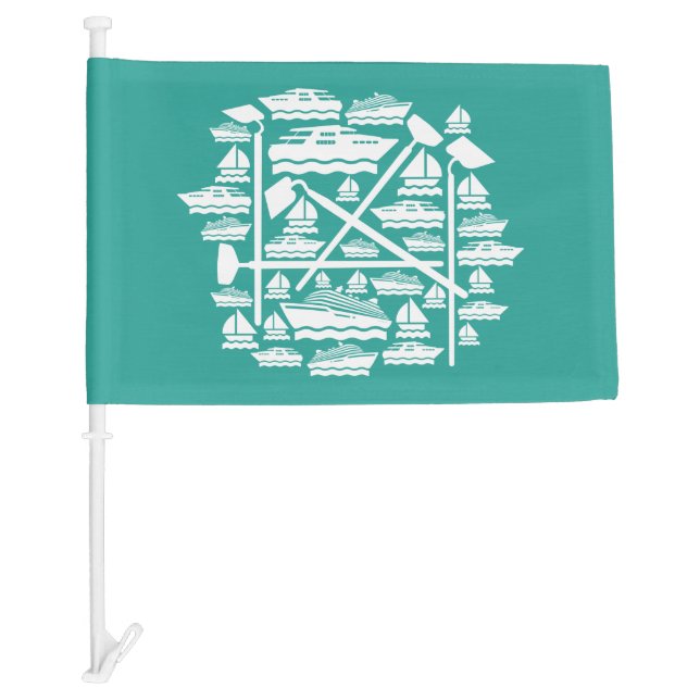 Boats & Hoes Car Flag (Front)