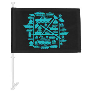 Boats & Hoes Car Flag