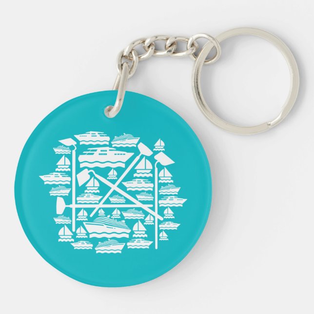 Boats & Hoes Keychain (Back)