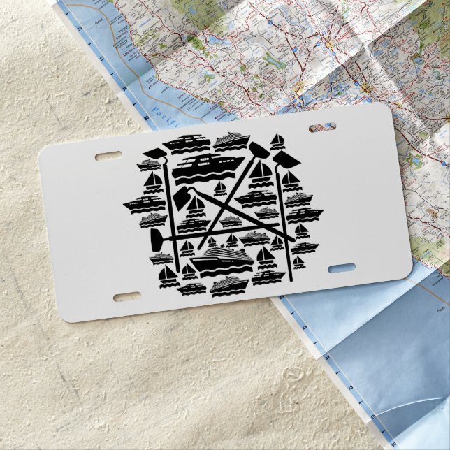 Boats & Hoes License Plate (In Situ)