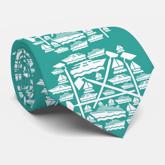 Boats & Hoes Neck Tie (Rolled)
