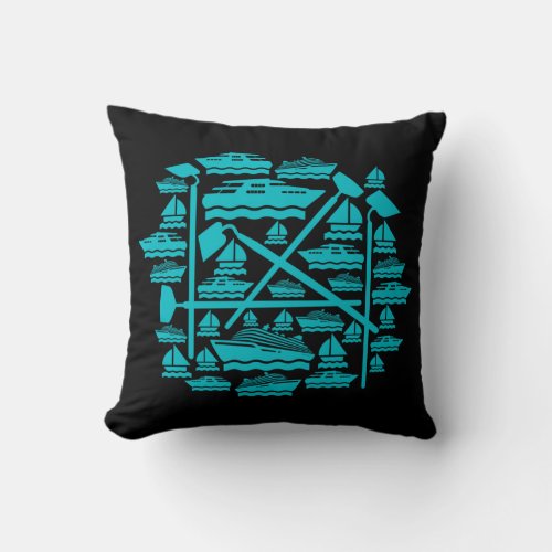 Boats  Hoes Throw Pillow