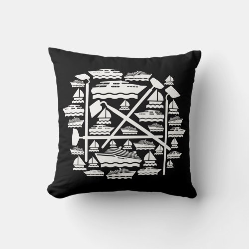 Boats  Hoes Throw Pillow