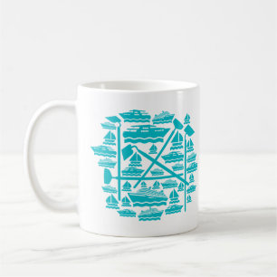 Boats & Hoes Two-Tone Coffee Mug