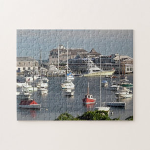 Boats in A Cape Cod Harbor Jigsaw Puzzle