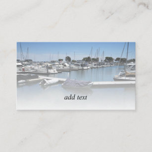 Boats in a marina business card