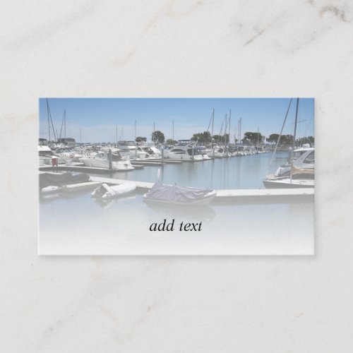 Boats in a marina business card
