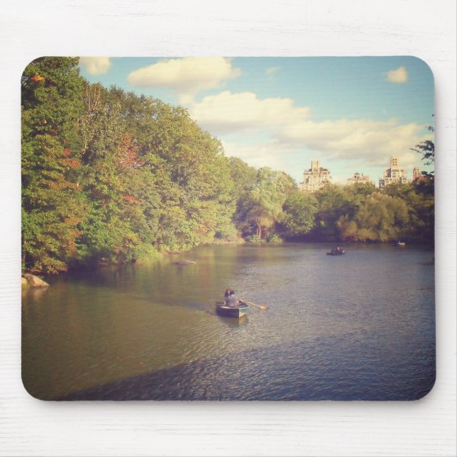 Boats in Central Park's Pond, New York City Mouse Pad (Front)
