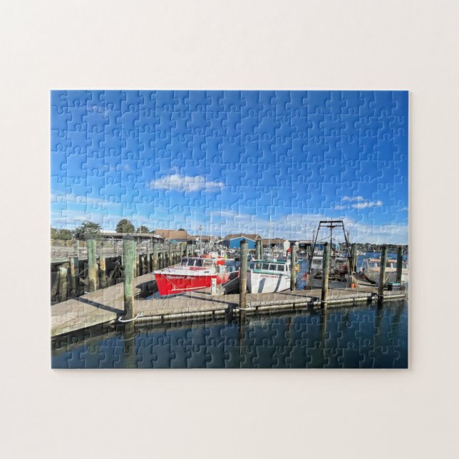 Boats in Gloucester harbor Jigsaw Puzzle (Horizontal)