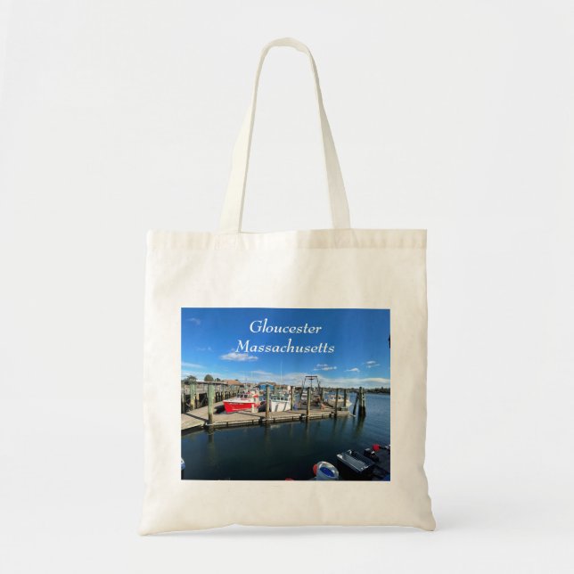 Boats in Gloucester harbor Tote Bag (Front)