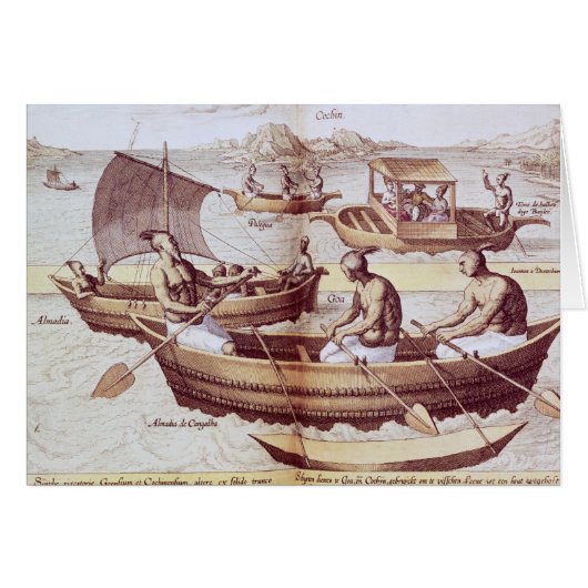 Boats in Goa Cards (Front Horizontal)