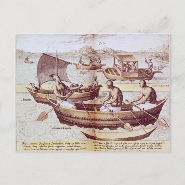 Boats in Goa Postcard (Front)