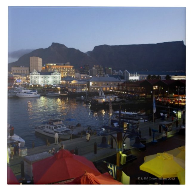 Boats in harbor, South Africa Tile (Front)