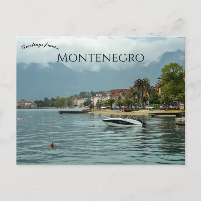 Boats in Kotor Montenegro Postcard (Front)