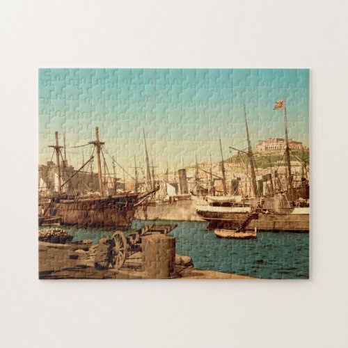 Boats in Naples Harbor Italy Jigsaw Puzzle