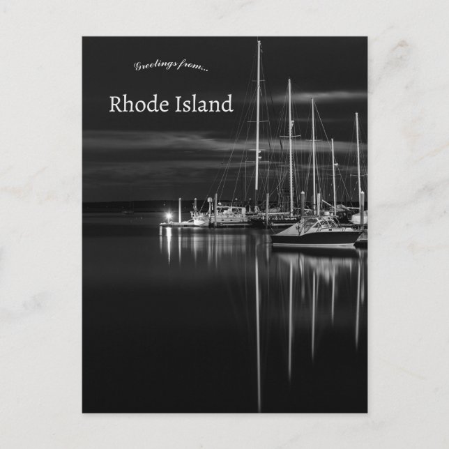 Boats in North Kingstown Rhode Island Postcard (Front)