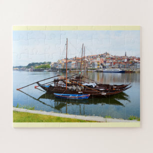 Boats in Porto, Portugal Jigsaw Puzzle