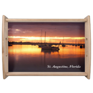 Boats in St. Augustine Serving Tray