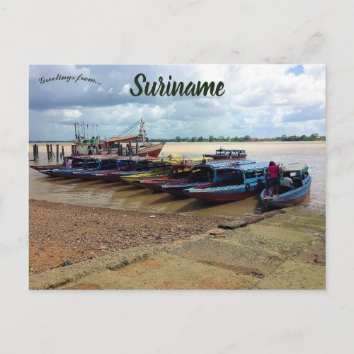 Boats in Suriname Postcard