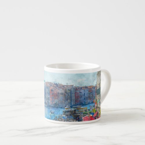 Boats in the Grand Canal in Venice Italy Espresso Cup
