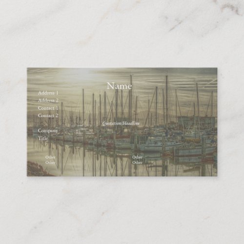 Boats in the Harbor 1 Business Card
