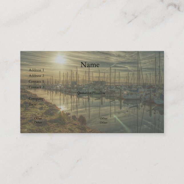 Boats in the Harbor 2 Business Card (Front)