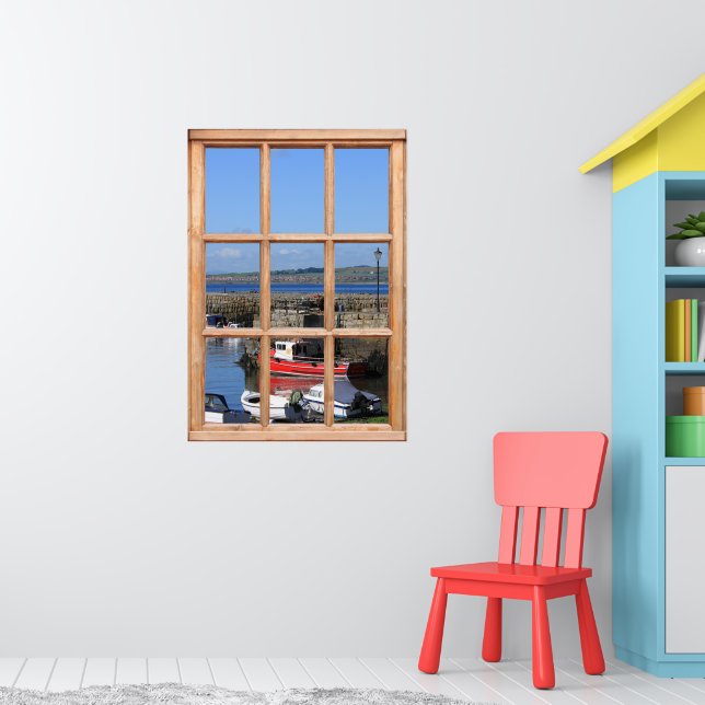 Boats in the Harbor - Fake Window Fiew Poster (Nursery 1)