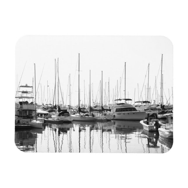 Boats in the harbor magnet (Horizontal)