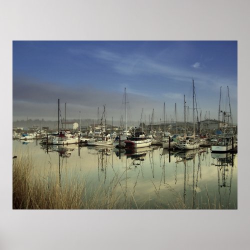 Boats In The Harbor Poster