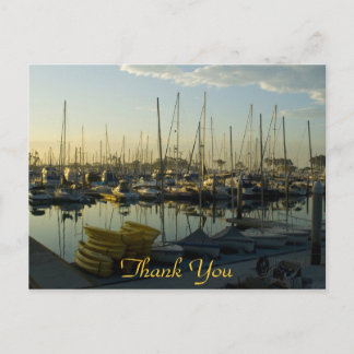 boats in the harbor, Thank You Postcard