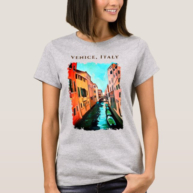 Boats in Venice, Italy T-Shirt (Front)