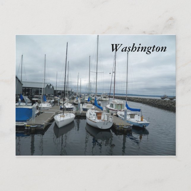 Boats in Washington State Postcard (Front)