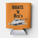 Boats N Bros Personalized Bachelor  Can Cooler at Zazzle