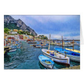 Boats of Capri Italian Photo Art Blank (Front Horizontal)