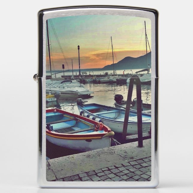 Boats on Garda Lake    Zippo Lighter (Front)
