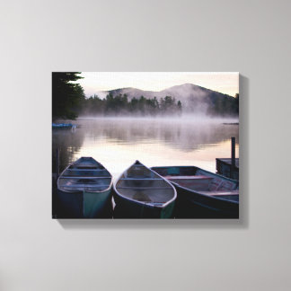 Boats on Lake Placid Canvas Print