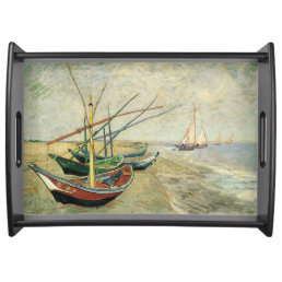 Boats on the Beach at Saintes-Maries Serving Tray