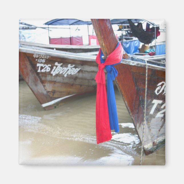 Boats On The Beach | Phi Phi Islands, Thailand Magnet (Front)
