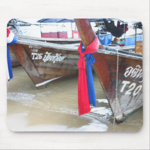 Boats On The Beach Phi Phi Islands, Thailand Mouse Pad