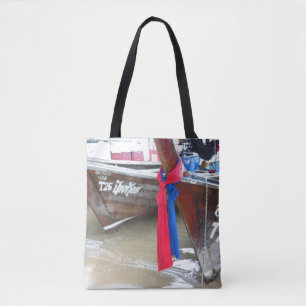 Boats On The Beach   Phi Phi Islands, Thailand Tote Bag