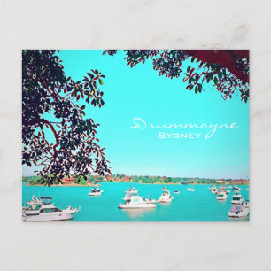 Boats on the harbour Drummoyne Sydney travel Postcard